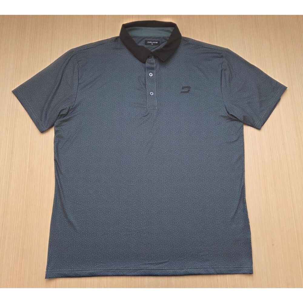 Druids Men’s 3XL XXXL Golf Polo Shirt Green Moisture-Wicking Stretch Performance